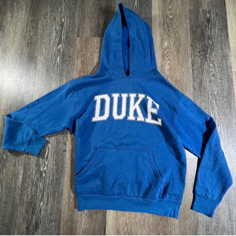 Duke Pullover Hoodie Youth Large Blue Graphic Sweatshirt Collegiate 5042